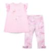 Picture of A Dee Bowtique Chic Ria Bow Print Legging Set With Back Insert - Pink Blossom