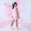Picture of PRE ORDER A Dee Bowtique Chic Ruby Bow Print Short Set With Broderie Anglaise - Pink Blossom