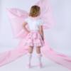 Picture of PRE ORDER A Dee Bowtique Chic Riri Bow Print Skirt Set With Broderie Anglaise - Bright White
