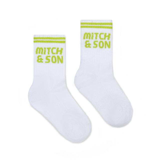Picture of PRE ORDER Mitch & Son JNR Rocco Logo Sports Sock X 1 - Lime Sherbet