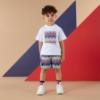 Picture of PRE ORDER Mitch & Son JNR Pedro T-shirt & Pablo ZigZag Print Swimshorts Set X 2 - Blue Navy