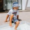 Picture of PRE ORDER Mitch & Son JNR Peyton ZigZag Print Bucket Hat - Blue Navy
