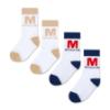 Picture of Mitch & Son JNR Paden M Logo Sock X 2 - Bright White