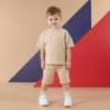 Picture of Mitch & Son JNR Porter Dropped Shoulder Sweat Short Set X 2 - Stone Beige