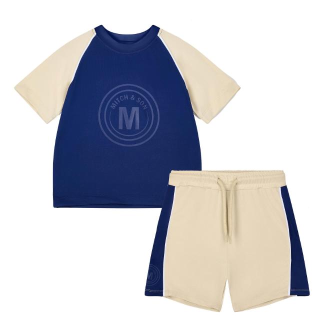 Picture of Mitch & Son JNR Phillip Poly Soft Short Set X 2 - Blue Navy