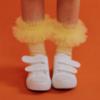 Picture of PRE ORDER Daga Girls Tutti Fruitti Ankle Socks With Tulle - Yellow