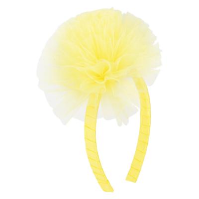 Picture of PRE ORDER Daga Girls Tutti Fruitti Tulle Pom Pom Hairband - Yellow