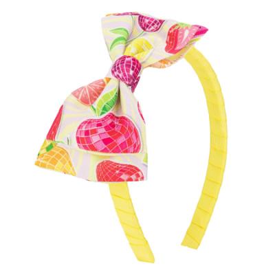 Picture of PRE ORDER Daga Girls Tutti Fruitti Large Bow Hairband - Multi