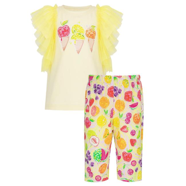Picture of Daga Girls Tutti Frutti Top & Leggings Set X 2 - White Yellow
