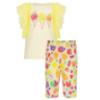 Picture of PRE ORDER Daga Girls Tutti Fruitti Top & Leggings Set X 2 - White Yellow