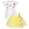 Picture of PRE ORDER Daga Girls Tutti Frutti Top & Tulle Skort Set X 2 - White Yellow
