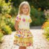 Picture of Daga Girls Tutti Frutti Top & Print Ruffle Skirt Set X 2 - Yellow Multi