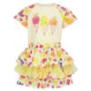 Picture of Daga Girls Tutti Frutti Top & Print Ruffle Skirt Set X 2 - Yellow Multi