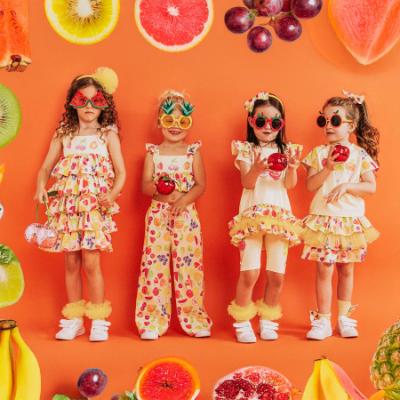 Picture of Daga Girls Ankle Socks With Tulle - Ivory Yellow