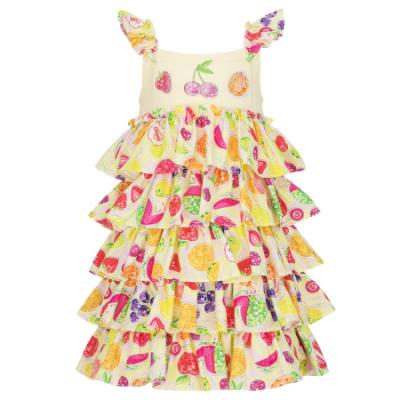 Picture of Daga Girls Tutti Frutti Ruffle Dress - Yellow Multi