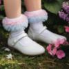 Picture of PRE ORDER Daga Girls Pastel Bloom Ankle Socks With Tulle - White Blue
