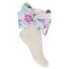 Picture of Daga Girls Pastel Bloom Ankle Socks With Bow - White Blue