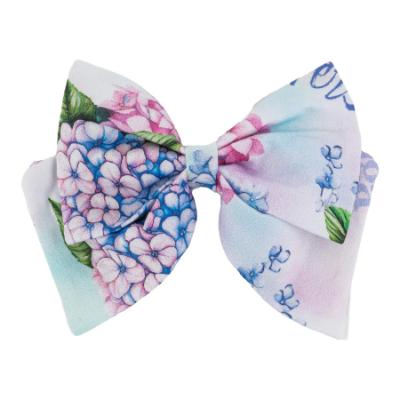 Picture of PRE ORDER Daga Girls Pastel Bloom Fabric Bow Hair Clip X 1 - Blue Pink