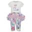 Picture of Daga Baby Girls Pastel Bloom Tunic & Leggings Set X 2 - White Blue Pink