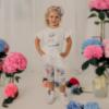 Picture of PRE ORDER Daga Girls Pastel Bloom Tunic & Leggings Set X 2 - White Pink Blue