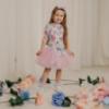 Picture of Daga Girls Pastel Bloom Ruffle Tulle Dress - White Pink Blue