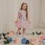 Picture of Daga Girls Pastel Bloom Ruffle Tulle Dress - White Pink Blue