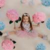 Picture of PRE ORDER Daga Girls Pastel Bloom Ruffle Tulle Dress - White Pink Blue