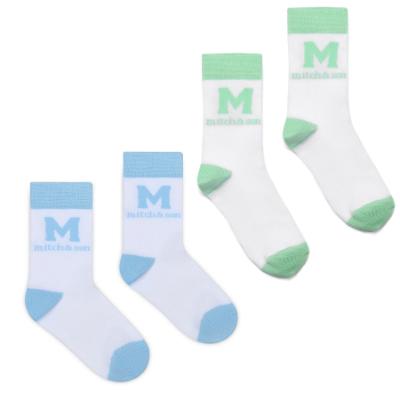 Picture of Mitch & Son Odell M Logo Sock X 2 - Sky Blue