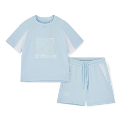 Picture of Mitch & Son Ollie Poly Logo Set X 2 -  Sky Blue