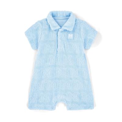 Picture of Mitch & Son Mini Nicholas Toweling Romper -  Sky Blue