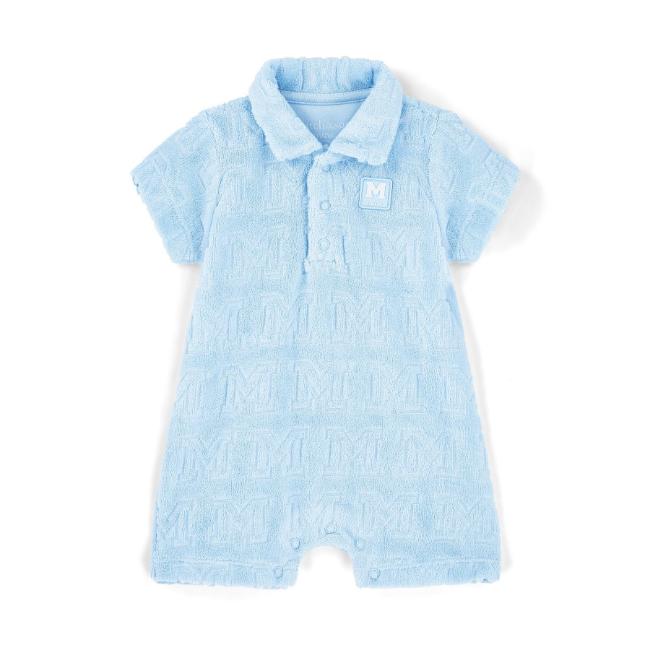 Picture of Mitch & Son Mini Nicholas Toweling Romper -  Sky Blue