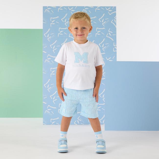 Picture of Mitch & Son Odin T-Shirt & Oslo Toweling Short Set X 2 -  Sky Blue
