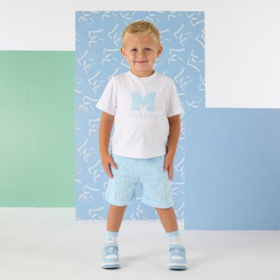 Picture of PRE ORDER Mitch & Son Odin T-Shirt & Oslo Toweling Short Set X 2 -  Sky Blue