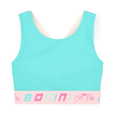 Picture of Bonini by A* Dee Flex Colour Block Crop Top - Aruba Blue