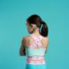 Picture of Bonini by A* Dee Flex Colour Block Crop Top - Aruba Blue