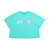 Picture of Bonini by A* Dee Shine Cropped Logo T-Shirt - Aruba Blue