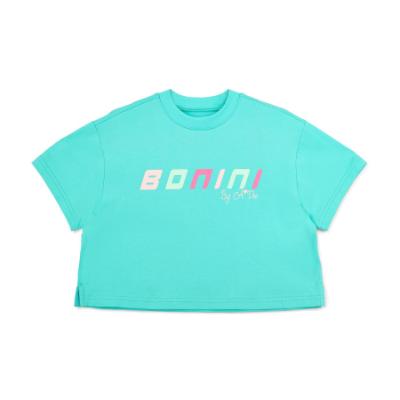 Picture of PRE ORDER Bonini by A* Dee Shine Cropped Logo T-Shirt - Aruba Blue