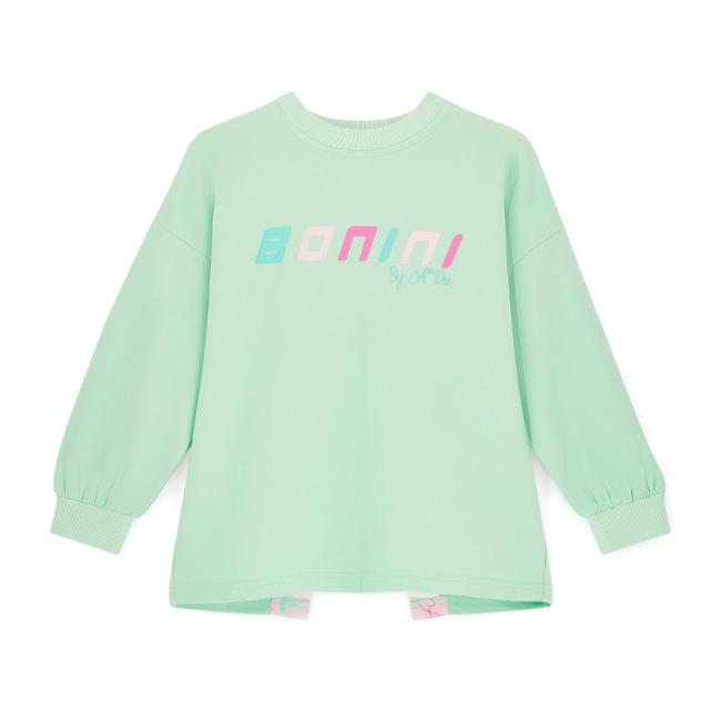 Picture of Bonini by A* Dee Groove Sweatshirt With Tape Detail - Miami Mint