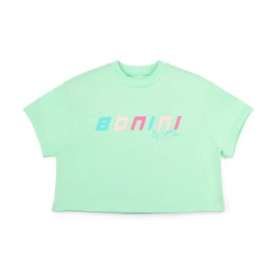 Picture of Bonini by A* Dee Shine Cropped Logo T-Shirt - Miami Mint