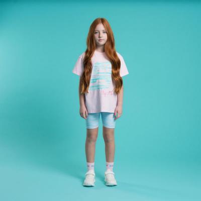 Picture of Bonini by A* Dee Dynamic Oversized Logo T-Shirt - Pink Blossom