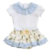 Picture of PRE ORDER Miranda Baby Girls Bunny & Gingham Jam Pant Set - White Blue