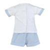 Picture of Miranda Baby Boys Gingham Shorts Set - White Blue