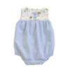Picture of Miranda Baby Boys Bunny & Gingham Romper - White Blue
