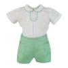 Picture of Miranda Baby Boys Blouse & Shorts Set - White Green