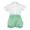 Picture of Miranda Baby Boys Blouse & Shorts Set - White Green
