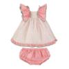 Picture of Miranda Baby Girls Gingham Ruffle Dress & Panties Set - White Pink