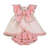 Picture of Miranda Baby Girls Gingham Ruffle Dress & Panties Set - White Pink