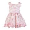 Picture of Miranda Girls Check & Floral Ruffle Dress - White Pink
