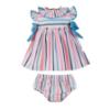 Picture of Miranda Baby Girls Ruffle Dress & Panties Set X 2 - Multi Stripe