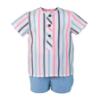 Picture of Miranda Baby Boys Stripe Shirt & Shorts Set X 2 - Multi Stripe